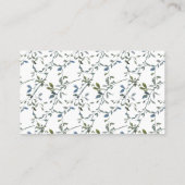 Placement Carte de table de mariage florale vert argenté de (Dos)