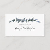 Placement Carte de table de mariage florale vert argenté de (Devant)