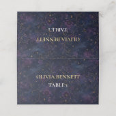 Placement Carte de table de mariage gothique céleste modifia (Extérieur déplié)