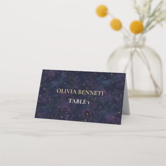 Placement Carte de table de mariage gothique céleste modifia (Devant)