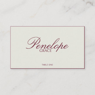 Placement Carte de table de mariage Luxe Moderne Rouge Vieil