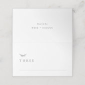 Placement Carte de Table de Mariage Minimaliste Neutre (Extérieur déplié)