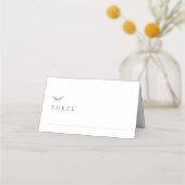 Placement Carte de Table de Mariage Minimaliste Neutre (Devant)