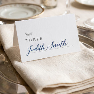 Placement Carte de Table de Mariage Minimaliste Neutre