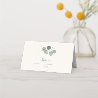 Placement Carte de table de mariage minimaliste Sauge Eucaly