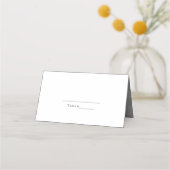 Placement Carte de table de mariage moderne argentée (Devant)