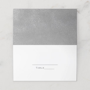 Placement Carte de table de mariage moderne argentée