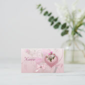 Placement Carte de table de mariage nom floral rose Supprime (Debout devant)
