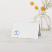 Placement Carte de table de mariage Papillon Bleu (Dos)
