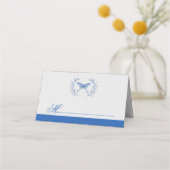 Placement Carte de table de mariage Papillon Bleu (Devant)