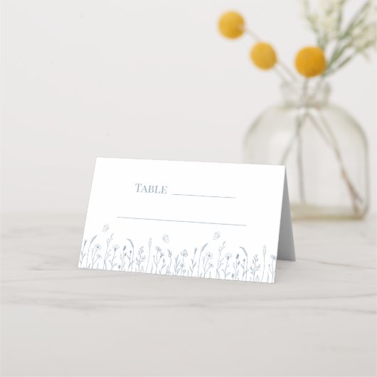Placement Carte de table de mariage Papillons Prairie de fle (Devant)