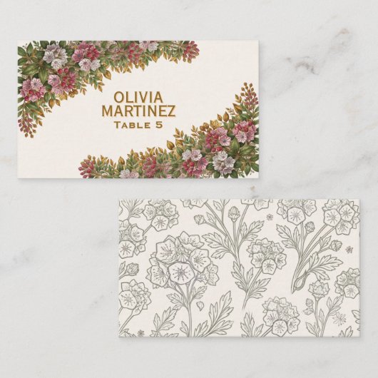Placement Carte de table de mariage Pennsylvania Mountain La (Devant / Derrière)