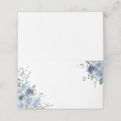 Placement Carte de table de mariage Rose Bleu Poussiéreux (Extérieur déplié)