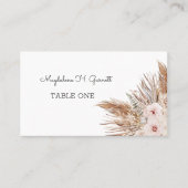 Placement Carte de table de mariage rustique bohème moderne  (Devant)