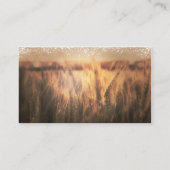 Placement Carte de table de mariage rustique champ de blé (Dos)
