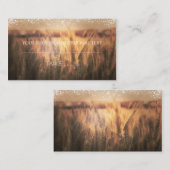 Placement Carte de table de mariage rustique champ de blé (Devant / Derrière)
