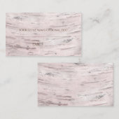 Placement Carte de table de mariage rustique en bois de boul (Devant / Derrière)