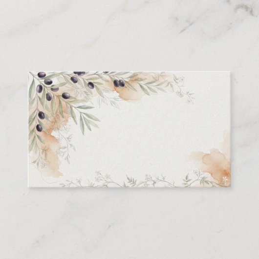 Placement Carte de table de mariage Rustique Toscane Branche (Devant)