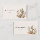 Placement Carte de table de mariage Saguaro & Sage Flat (Devant / Derrière)