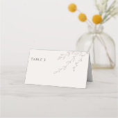 Placement Carte de table de mariage simple en crème neutre (Devant)