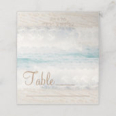 Placement Carte de table de mariage sur la plage (Extérieur déplié)