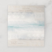 Placement Carte de table de mariage sur la plage (Extérieur déplié)