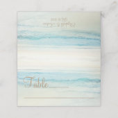 Placement Carte de table de mariage sur la plage au coucher  (Extérieur déplié)