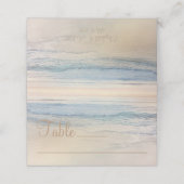 Placement Carte de table de mariage sur la plage au coucher (Extérieur déplié)