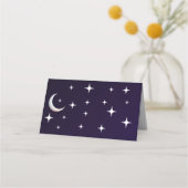 Placement Carte de table de mariage sur le thème de la nuit (Dos)