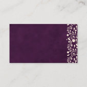 Placement Carte de table de mariage Talavera beige violet (Dos)