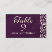 Placement Carte de table de mariage Talavera beige violet (Devant)
