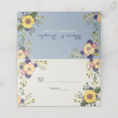 Placement Carte de table de mariage Tournesol (Extérieur déplié)