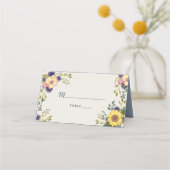 Placement Carte de table de mariage Tournesol (Devant)