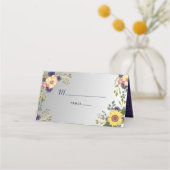 Placement Carte de table de mariage Tournesols (Devant)