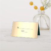 Placement Carte de table de mariage vert émeraude (Devant)