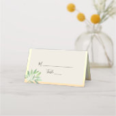 Placement Carte de table de mariage Vert et Or (Devant)