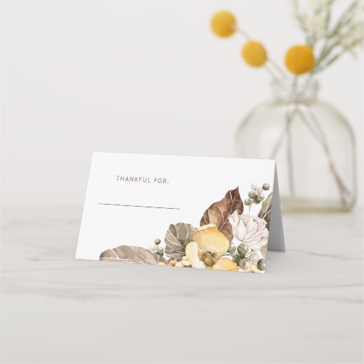 Placement Carte de table de Thanksgiving (Devant)