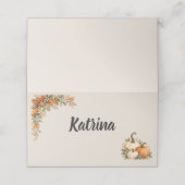 Placement Carte de table de Thanksgiving à la ferme rustique (Extérieur déplié)