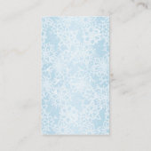 Placement Carte de table des flocons d'hiver (Dos)