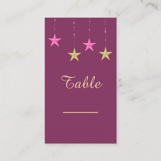 Placement Carte de table des Mille et Une Nuits (Devant)