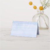 Placement Carte de table élégante à fleurs blanches bleues (Dos)