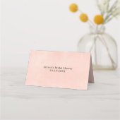 Placement Carte de table élégante à la verdure de pêche (Dos)