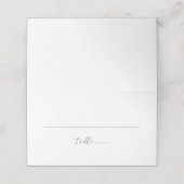 Placement Carte de table élégante avec calligraphie EVELYN (Extérieur déplié)