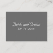 Placement Carte de Table Élégante de Mariage à la Rose Rouge (Dos)