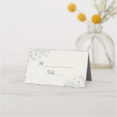 Placement Carte de table élégante de mariage floral bleu pou (Devant)