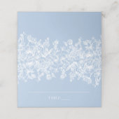 Placement Carte de table élégante moderne bleu poussiéreux à (Extérieur déplié)