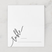 Placement Carte de table élégante moderne pliée pour invité (Extérieur déplié)