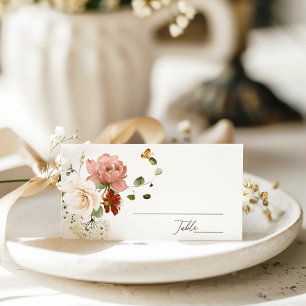 Placement Carte de table élégante pour mariage de jardin flo