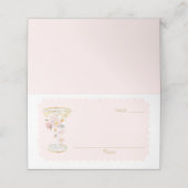 Placement Carte de table Élégantes Pétales et Prosecco (Extérieur déplié)