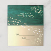 Placement Carte de table en bois rustique (Extérieur déplié)